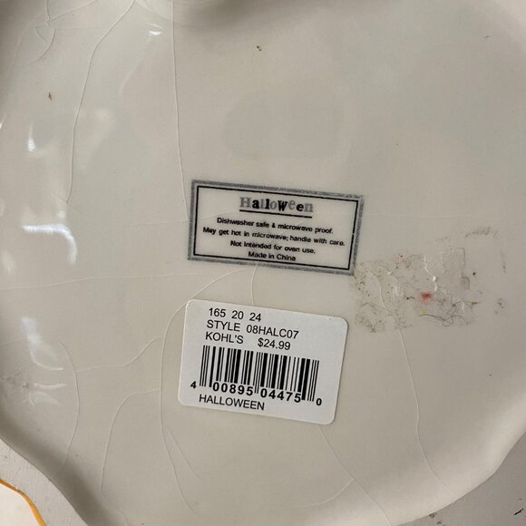 Ceramic Pumpkin Halloween Decor Witch Hat 10" Trick Or Treat Candy Holder Votive - Picture 4 of 6